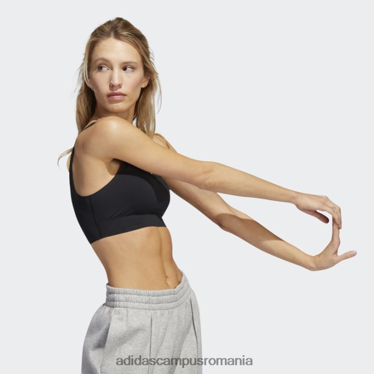 adidas campus romania sutien negru cu susținere lejeră purelounge femei alb negru J266N22848