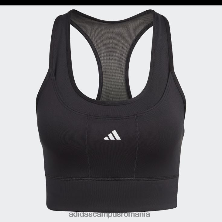 adidas campus romania sutien negru de buzunar pentru alergare cu suport mediu adidas femei negru J266N22319