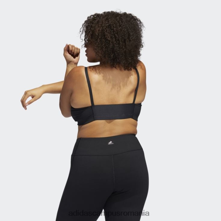 adidas campus romania sutien negru de susținere a luminii studio de yoga (mărime plus) femei negru J266N28896