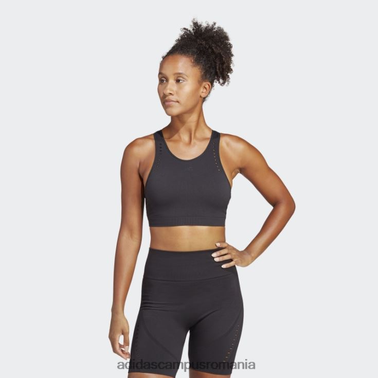 adidas campus romania sutien negru de susținere ușoară de antrenament aeroknit adidas femei negru J266N217169