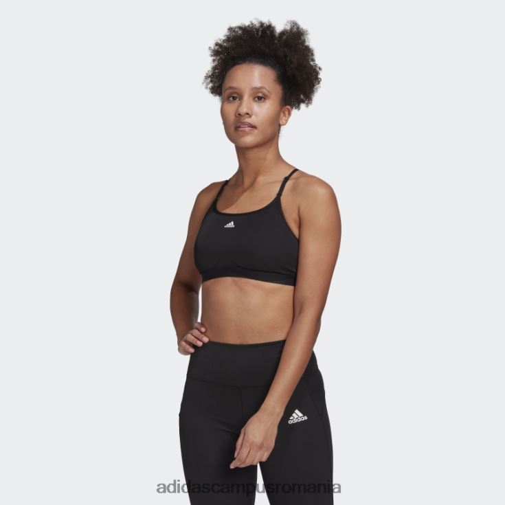 adidas campus romania sutien negru de susținere ușoară de antrenament aeroreact adidas femei negru J266N28841