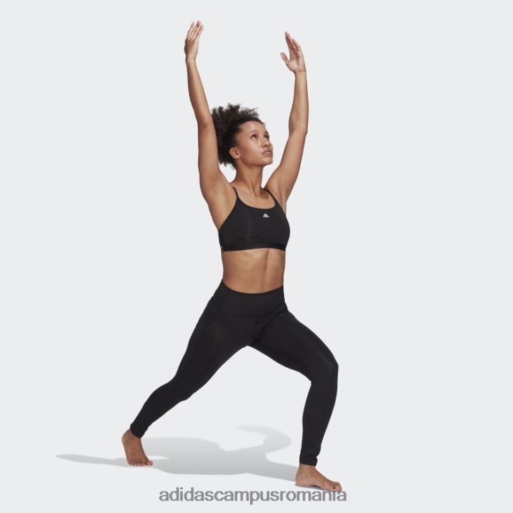 adidas campus romania sutien negru de susținere ușoară de antrenament aeroreact adidas femei negru J266N28841