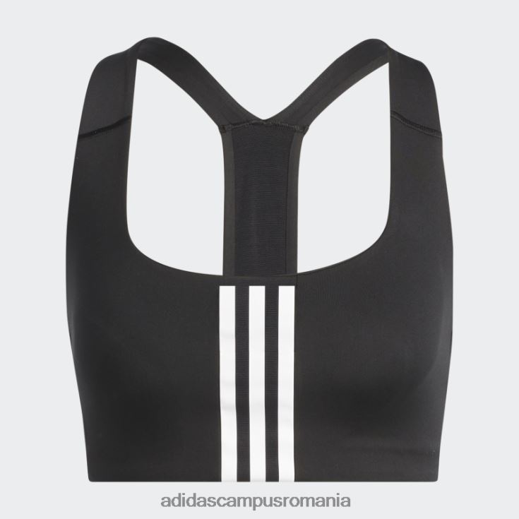 adidas campus romania sutien negru pentru antrenament powerimpact cu suport mediu femei alb negru J266N22272