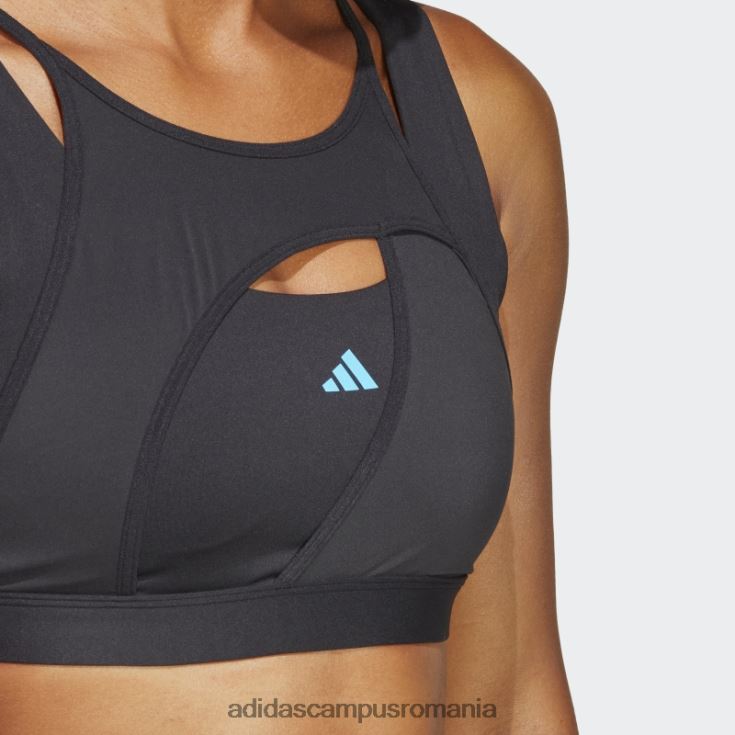 adidas campus romania sutien negru powerimpact luxe cu suport mediu femei negru/albastru met J266N29101