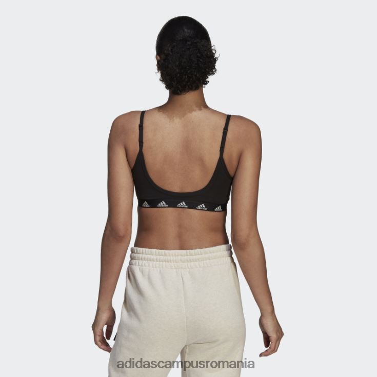 adidas campus romania sutien negru pur negru cu susținere la lumină fierbinte femei alb negru J266N217250