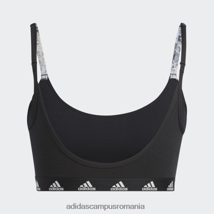 adidas campus romania sutien negru pur negru cu susținere la lumină fierbinte femei alb negru J266N217250