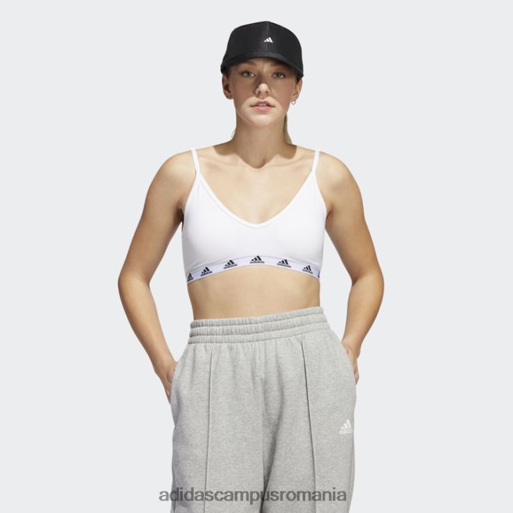adidas campus romania sutien pur de susținere la lumină alb femei alb negru J266N28881