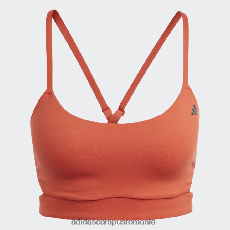 adidas campus romania sutien roșu pentru yoga studio cu susținere luminoasă adidas femei roșu/carbon J266N29351