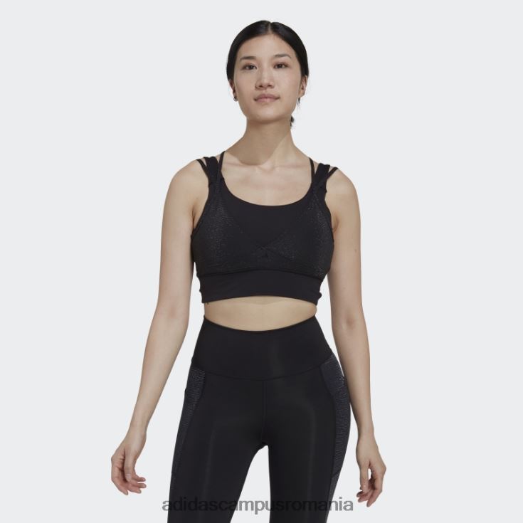 adidas campus romania sutien strălucitor cu suport mediu de antrenament powerimpact negru femei negru J266N210658