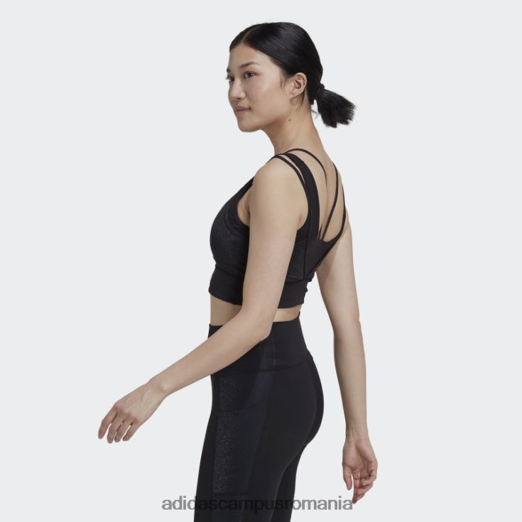 adidas campus romania sutien strălucitor cu suport mediu de antrenament powerimpact negru femei negru J266N210658