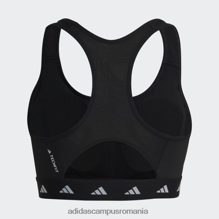 adidas campus romania sutien techfit cu suport mediu pentru antrenament powerreact negru fashion femei negru J266N29209