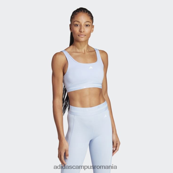 adidas campus romania sutien techfit cu susținere luminoasă pentru antrenament aeroreact albastru femei zori albastre J266N29437