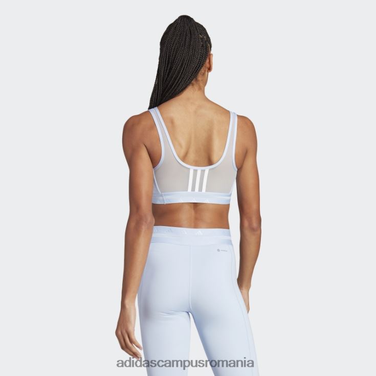 adidas campus romania sutien techfit cu susținere luminoasă pentru antrenament aeroreact albastru femei zori albastre J266N29437