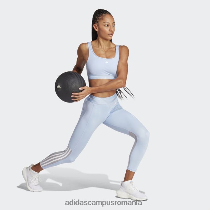 adidas campus romania sutien techfit cu susținere luminoasă pentru antrenament aeroreact albastru femei zori albastre J266N29437