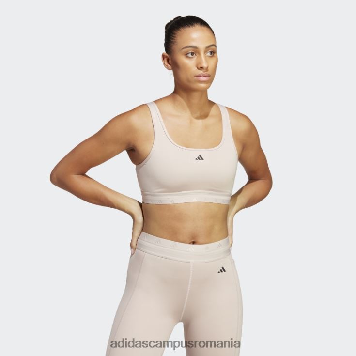 adidas campus romania sutien techfit de antrenament cu susținere lejeră aeroreact taupe femei taupe J266N29433