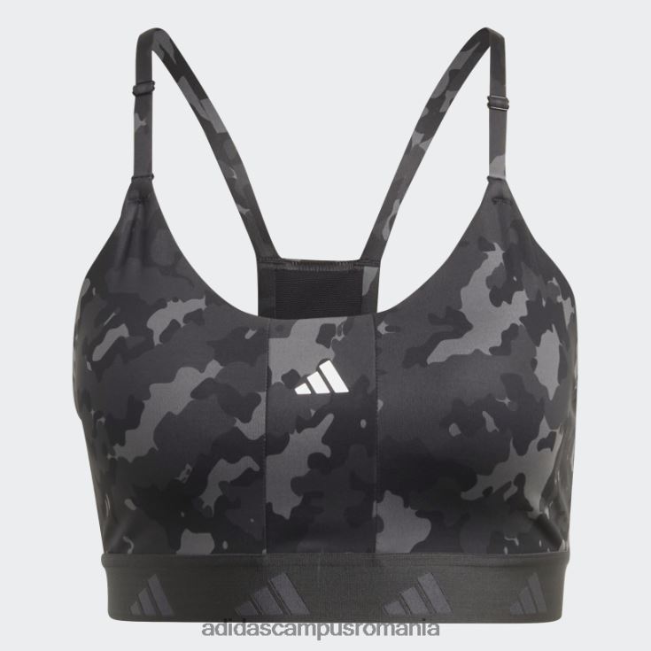 adidas campus romania sutien techfit gri aeroreact de antrenament cu susținere ușoară femei gri/carbon J266N29215