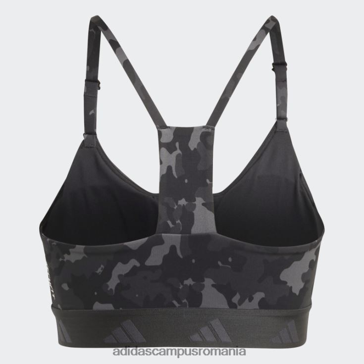 adidas campus romania sutien techfit gri aeroreact de antrenament cu susținere ușoară femei gri/carbon J266N29215