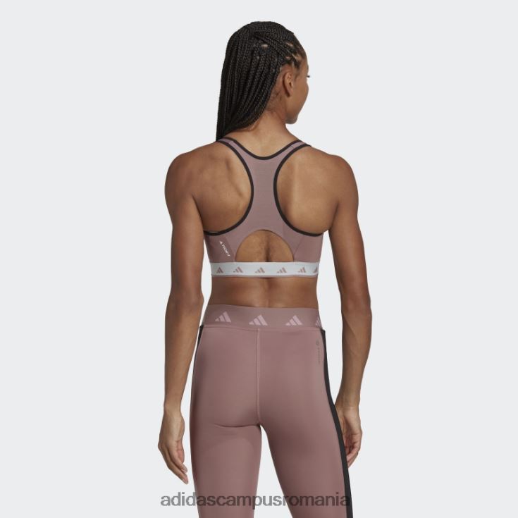 adidas campus romania sutien techfit hyperglam powerreact cu suport mediu violet femei violet/albastru/alb J266N22845