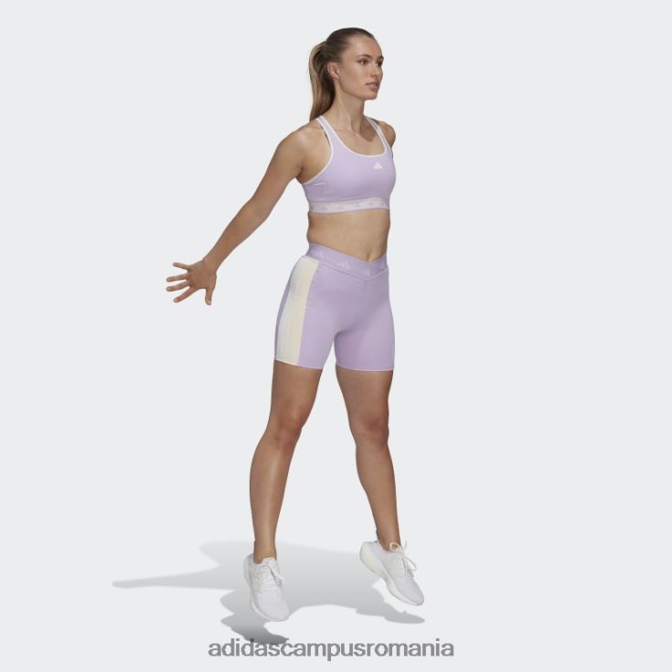 adidas campus romania sutien techfit hyperglam powerreact cu suport mediu violet strălucire adidas femei strălucire violet/portocaliu/alb J266N210794