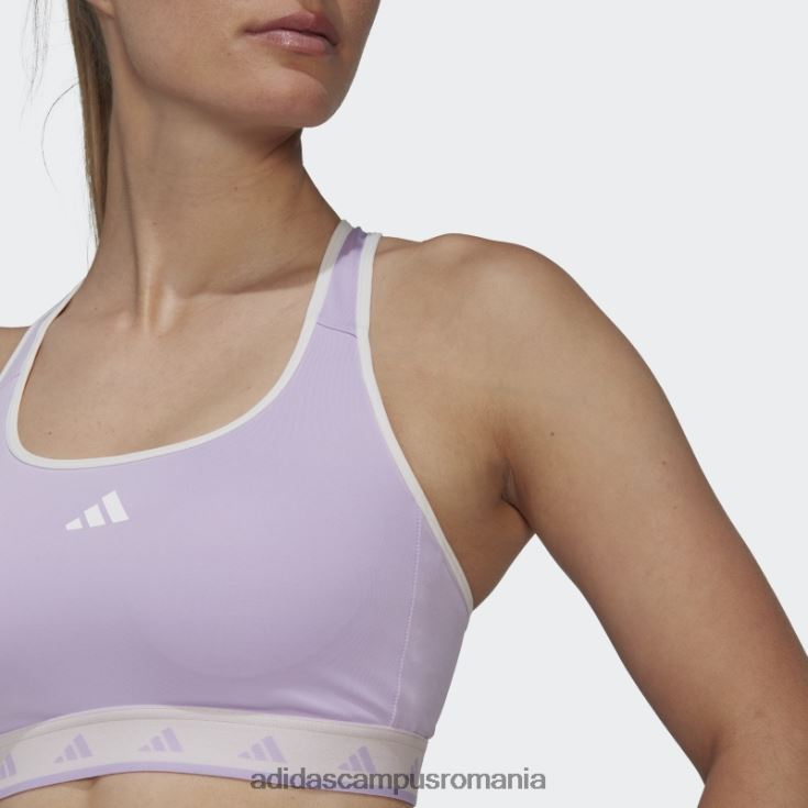 adidas campus romania sutien techfit hyperglam powerreact cu suport mediu violet strălucire adidas femei strălucire violet/portocaliu/alb J266N210794