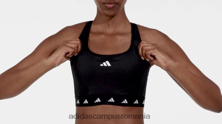 adidas campus romania sutien techfit negru elegant pentru antrenament powerreact cu suport mediu femei negru J266N216919