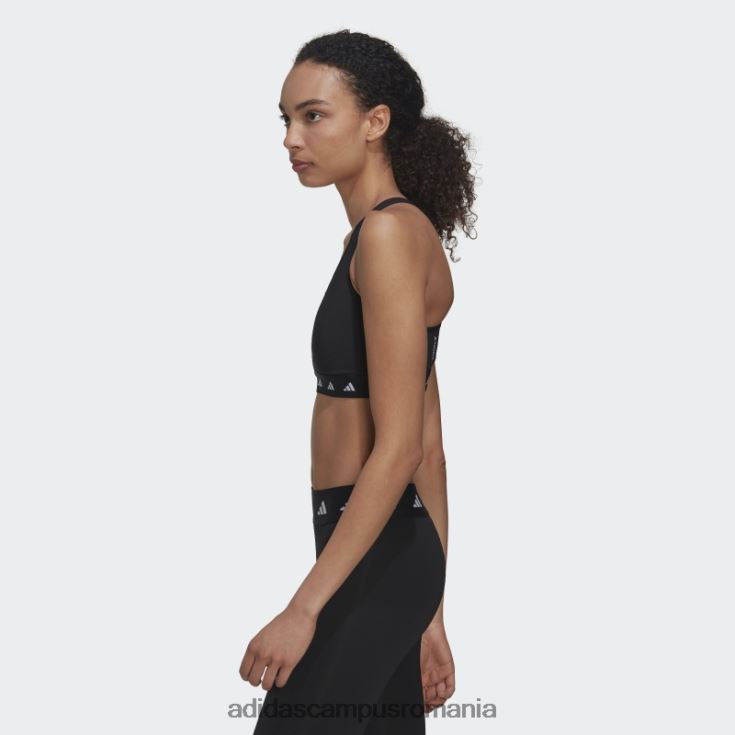 adidas campus romania sutien techfit negru elegant pentru antrenament powerreact cu suport mediu femei negru J266N216919