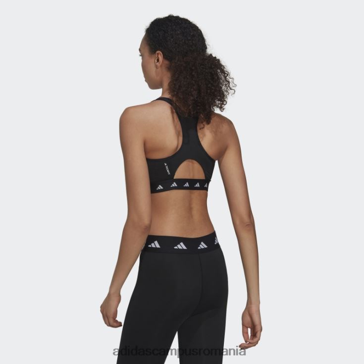 adidas campus romania sutien techfit negru elegant pentru antrenament powerreact cu suport mediu femei negru J266N216919