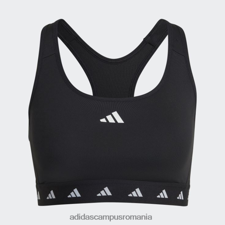 adidas campus romania sutien techfit negru elegant pentru antrenament powerreact cu suport mediu femei negru J266N216919