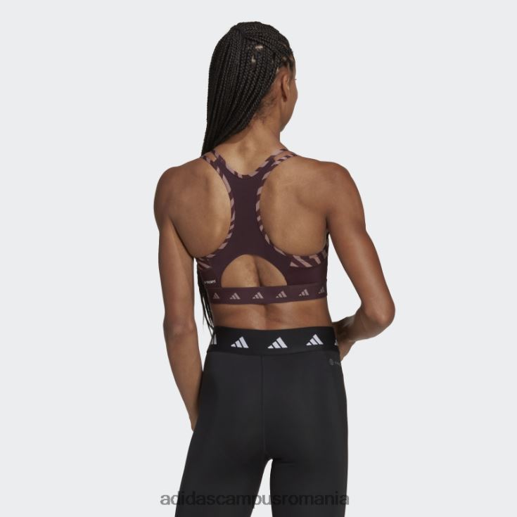 adidas campus romania sutien zebră cu susținere medie hyperglam techfit maro femei maro J266N22954