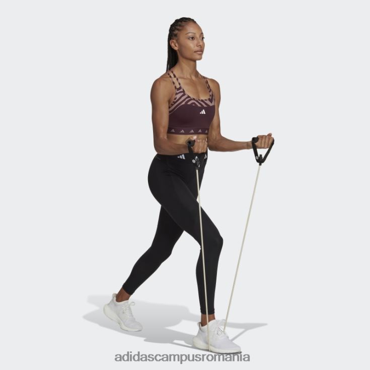 adidas campus romania sutien zebră cu susținere medie hyperglam techfit maro femei maro J266N22954