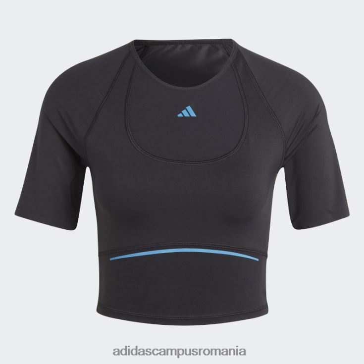 adidas campus romania tailored hiit heat.rdy training crop tricou negru adidas femei negru J266N29144
