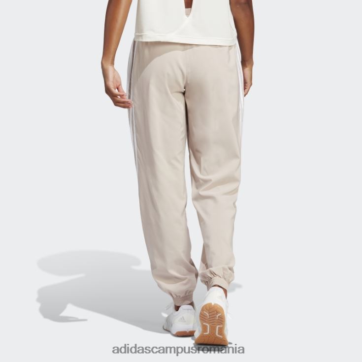 adidas campus romania taupe trainicons pantaloni țesuți cu 3 dungi femei taupe/alb J266N22411