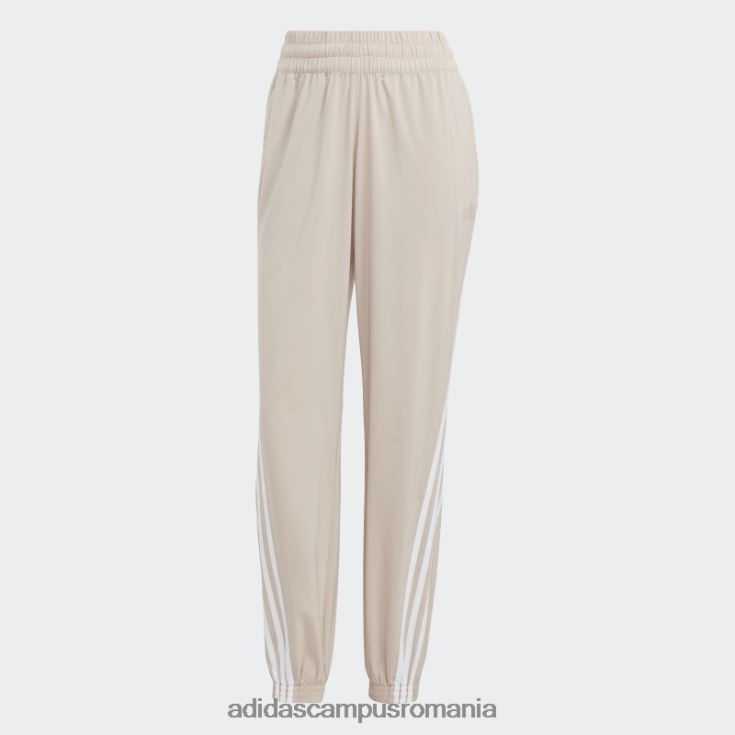 adidas campus romania taupe trainicons pantaloni țesuți cu 3 dungi femei taupe/alb J266N22411