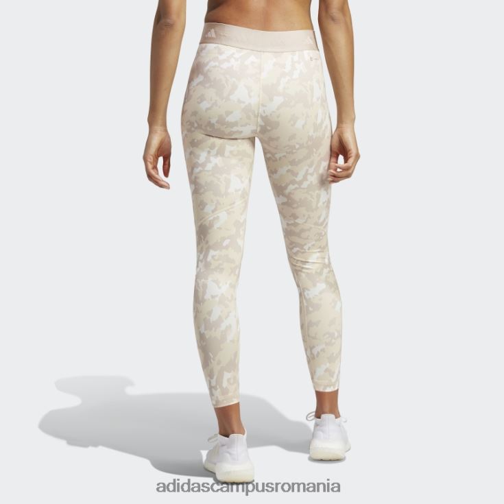 adidas campus romania techfit camo 7/8 jambiere nisip moda femei nisip alb J266N29192