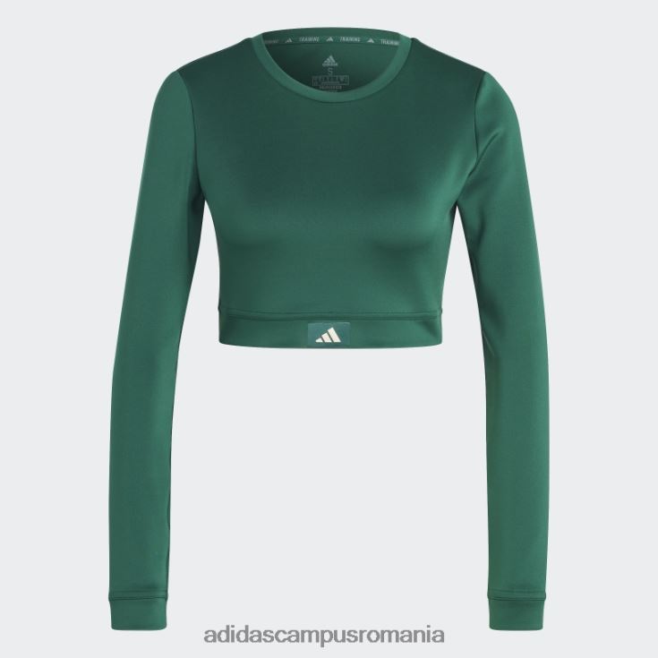 adidas campus romania top crop top cu mânecă lungă de club sportiv verde adidas femei verde J266N216596