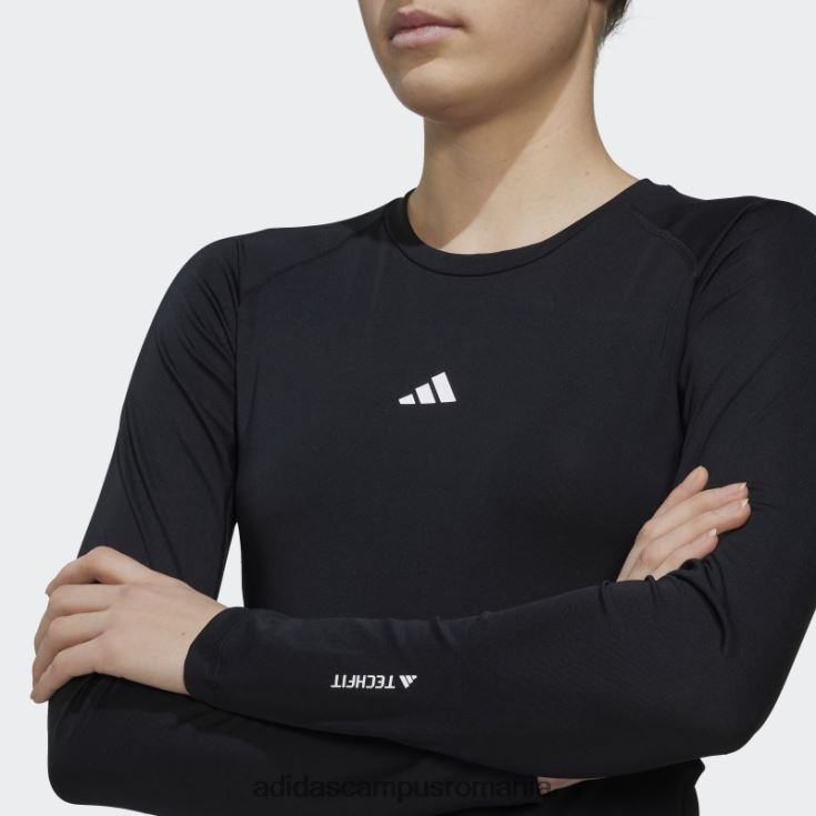 adidas campus romania top de antrenament negru techfit cu mânecă lungă femei alb negru J266N210042