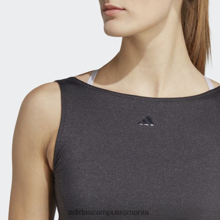 adidas campus romania top negru crop studio yoga femei negru J266N216799