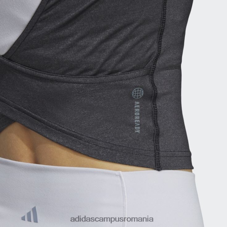 adidas campus romania top negru crop studio yoga femei negru J266N216799