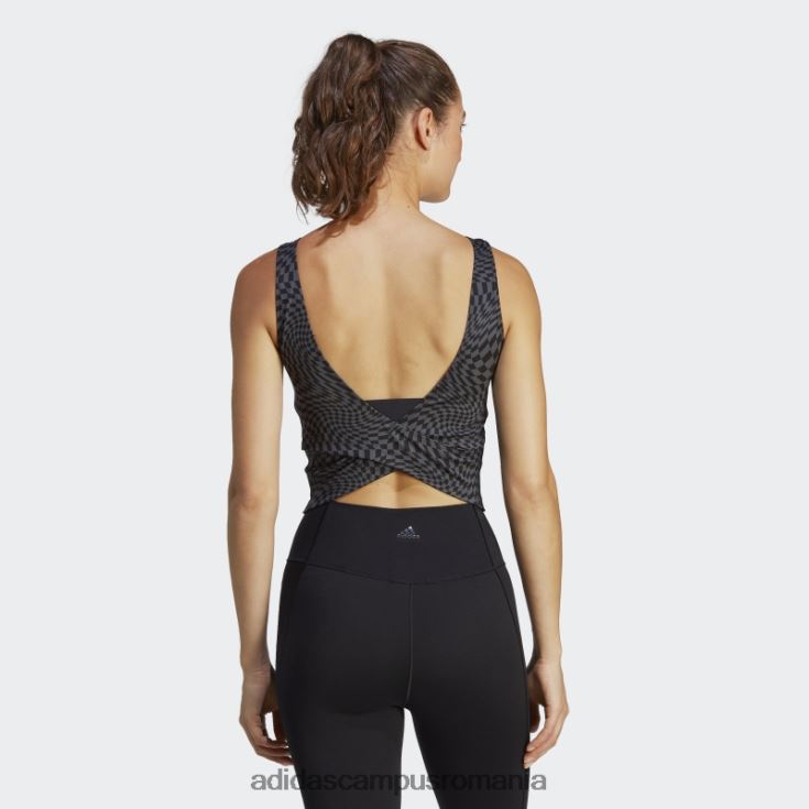 adidas campus romania top negru cu imprimeu clash yoga adidas femei negru J266N29141