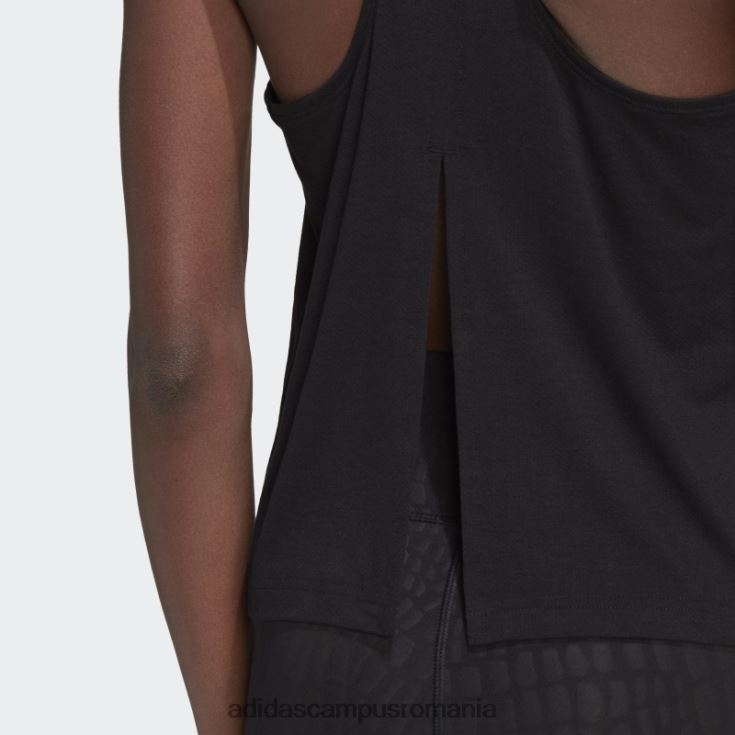 adidas campus romania tren icons 3 bar logo tank top negru femei negru J266N28959