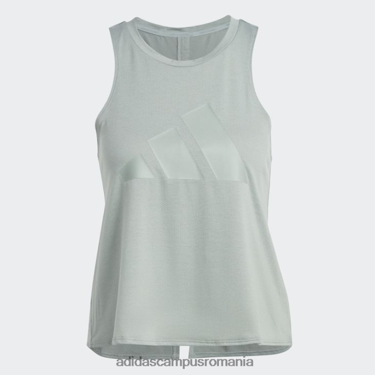 adidas campus romania tren icons 3 bar logo tank top verde argintiu femei verde argintiu J266N29878