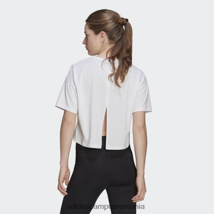 adidas campus romania tren icons 3 bar logo tricou alb adidas femei alb J266N28994