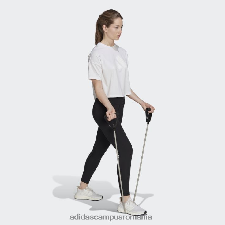 adidas campus romania tren icons 3 bar logo tricou alb adidas femei alb J266N28994