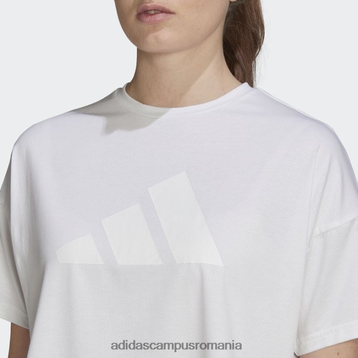 adidas campus romania tren icons 3 bar logo tricou alb adidas femei alb J266N28994
