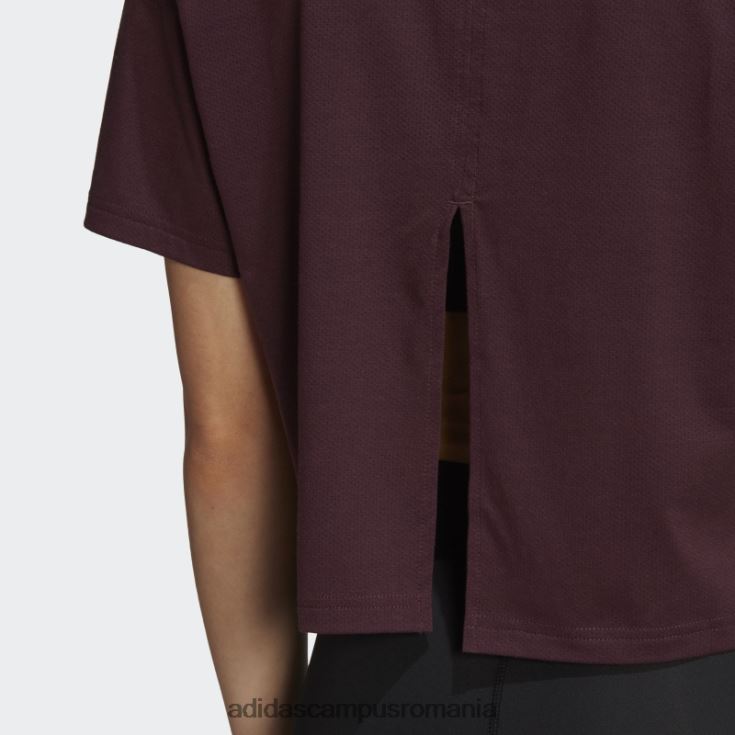 adidas campus romania tren icons 3 bar logo tricou maro femei maro J266N210453