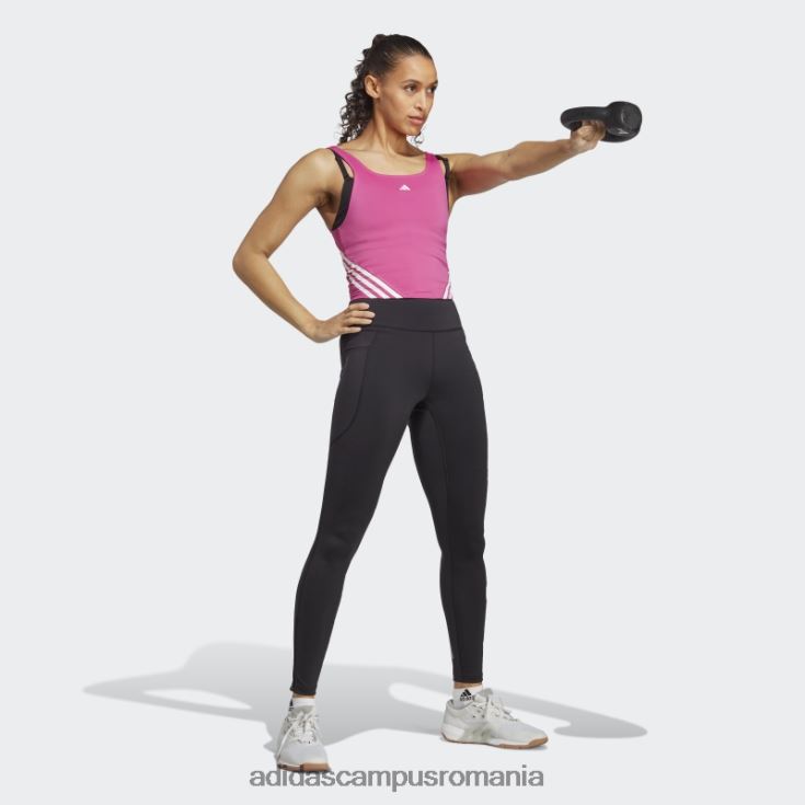 adidas campus romania tren icons 3-stripe tank top fuchsia femei fucsia/alb J266N29685