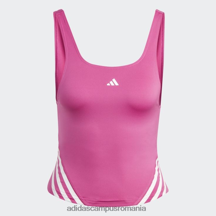 adidas campus romania tren icons 3-stripe tank top fuchsia femei fucsia/alb J266N29685
