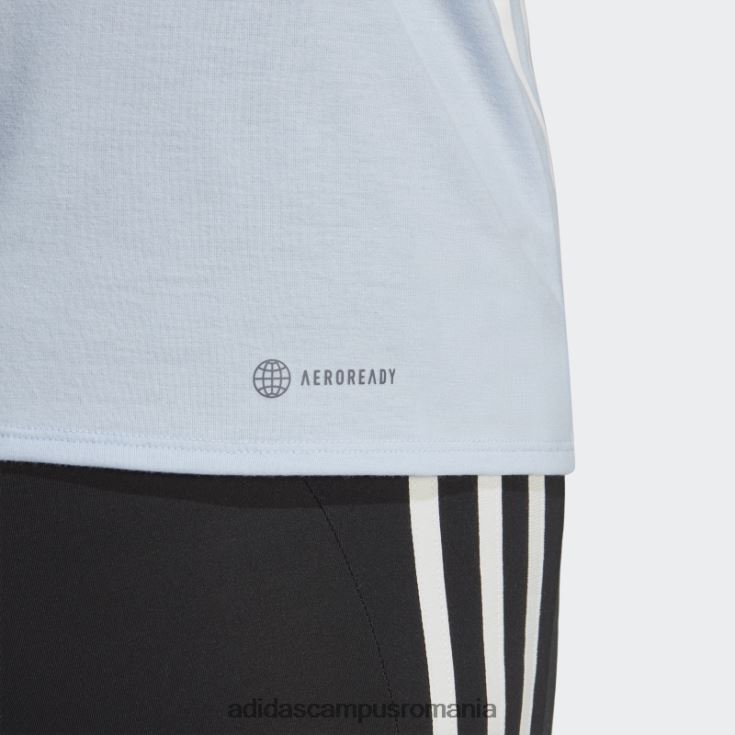 adidas campus romania tren icons 3-stripes tricou albastru zori adidas femei albastru zori/alb J266N23684