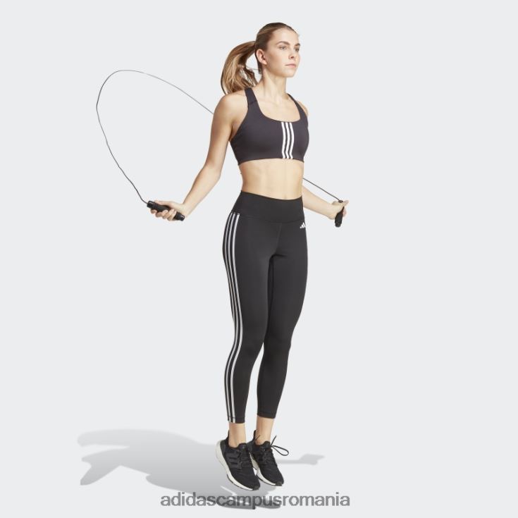 adidas campus romania tren negru esențiale 3 dungi cu talie înaltă 7/8 jambiere modă femei negru J266N22308