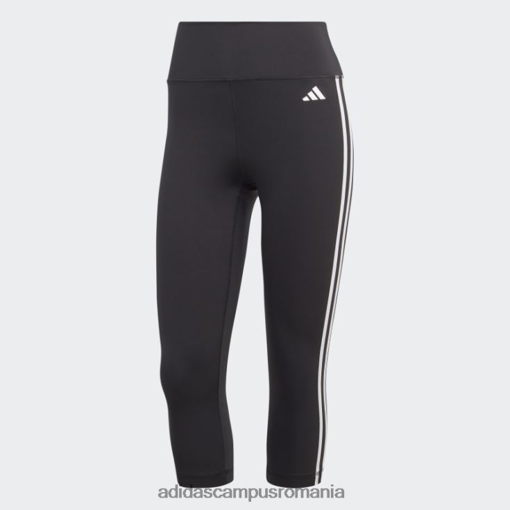 adidas campus romania tren negru essentials 3 dungi adidas cu talie înaltă 3/4 jambiere femei negru J266N216533